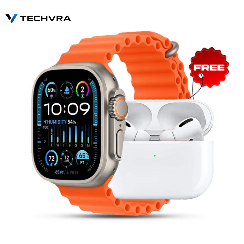 Ultra 2 Smartwatch Combo – 2.20” Big Display (10+1 Straps)