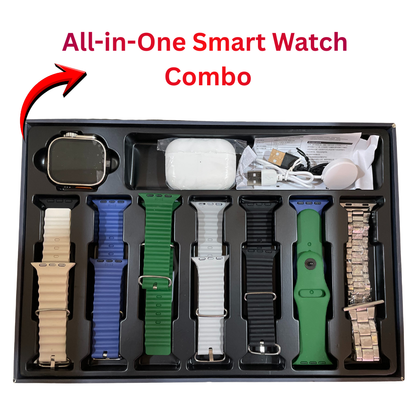 Ultra 2 Smartwatch Combo – 2.20” Big Display (10+1 Straps)